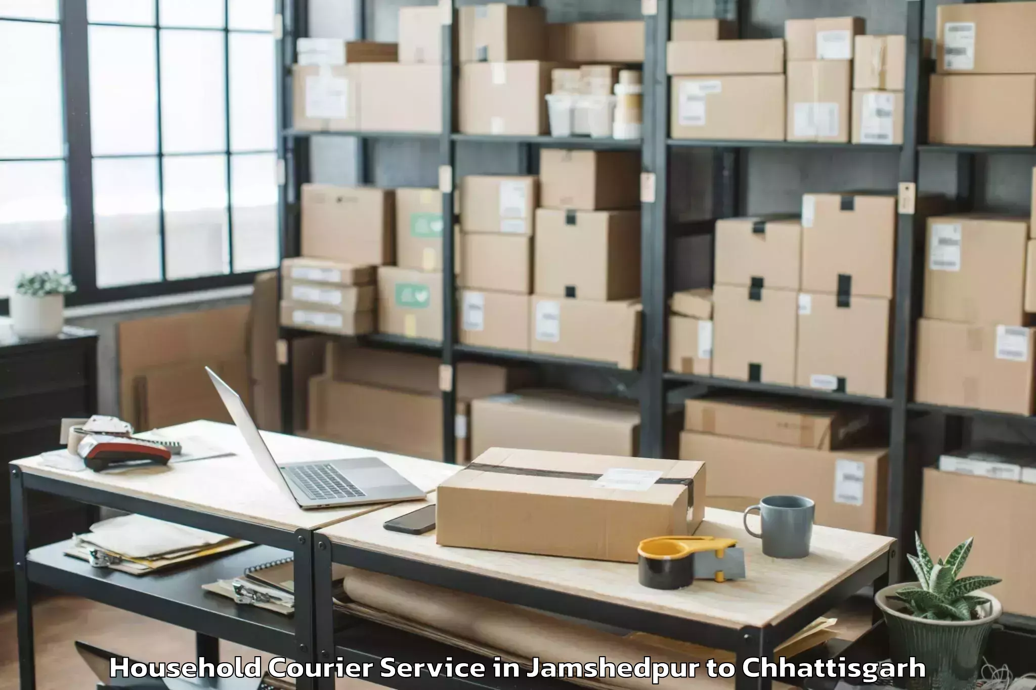 Reliable Jamshedpur to Jagdalpur Household Courier